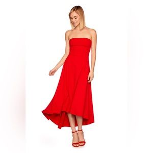 Susana Monaco red strapless maxi dress small